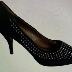Nina Black Studded Heels